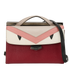 Demi Jour Monster Bag, &pound;450, Handbags, Red/Taupe/White, Leather, Front view